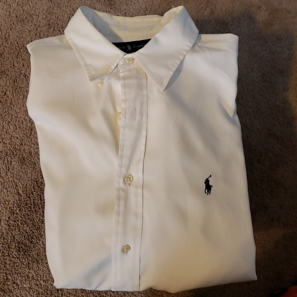 Mens white Ralph Lauren dress shirt